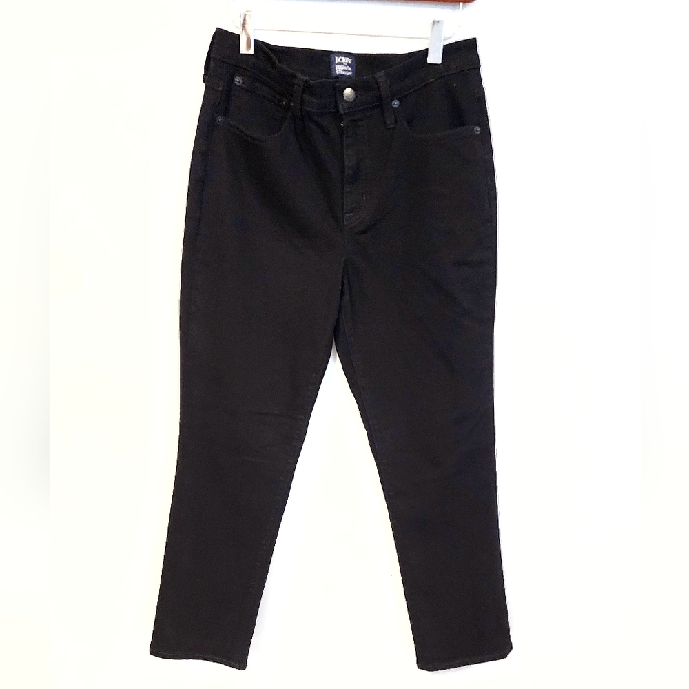 J.Crew Essential Straight Black Jean in All-day Stretch